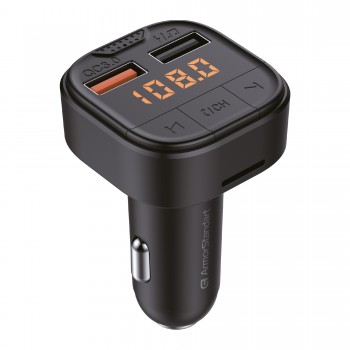 FM-трансмітер ArmorStandart ASF1 Bluetooth 5.3 QC3.0 18 Вт 2xUSB, чорний