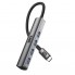 Хаб USB-C ArmorStandart Type-C to 4 USB 3.0, сірий