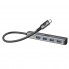 Хаб USB-C ArmorStandart Type-C to 4 USB 3.0, сірий