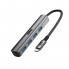 Хаб USB-C ArmorStandart Type-C to 4 USB 3.0, сірий