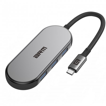 Хаб USB-C ArmorStandart Type-C to HD4K+PD+3USB+TF/SD, сірий