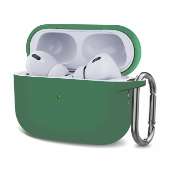 Силіконовий чохол для навушників ArmorStandart Hang Case для Apple AirPods Pro 2, сосново-зелений Pine Green Силіконовий чохол для навушників ArmorStandart Hang Case для Apple AirPods Pro 2, сосново-зелений Pine Green