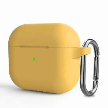 Силіконовий чохол ArmorStandart Hang Case для Apple AirPods 3 жовтий з карабіном Силіконовий чохол ArmorStandart Hang Case для Apple AirPods 3 жовтий з карабіном