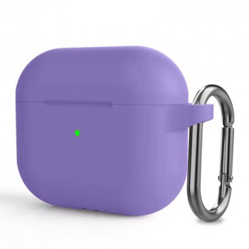 Силіконовий чохол ArmorStandart Hang Case для Apple AirPods 3 фіолетовий з карабіном Силіконовий чохол ArmorStandart Hang Case для Apple AirPods 3 фіолетовий з карабіном