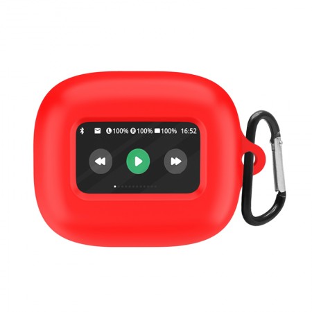 Силіконовий чохол для навушників JBL Live Flex 3 / Live Beam 3 ArmorStandart Hang Case з карабіном, червоний