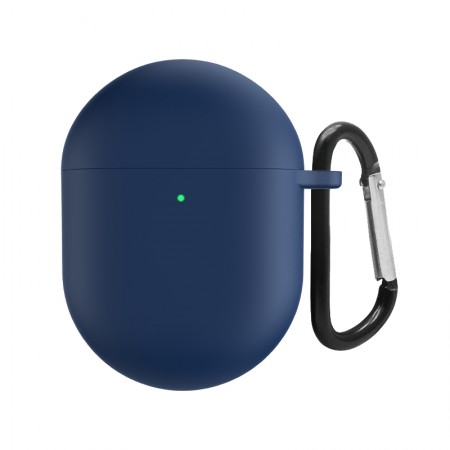 Силіконовий чохол для навушників Xiaomi Redmi Buds 4 опівнічно-синій ArmorStandart Hang Case з карабіном