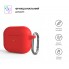 Силіконовий чохол для навушників ArmorStandart Hang Case для Apple AirPods 3 Red з карабіном