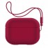 Силіконовий чохол ArmorStandart Silicone Case with straps для Apple AirPods Pro 2, бордовий, з ремінцем