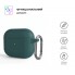 Силіконовий чохол для навушників Apple AirPods 3 темно-зелений ArmorStandart Hang Case з карабіном