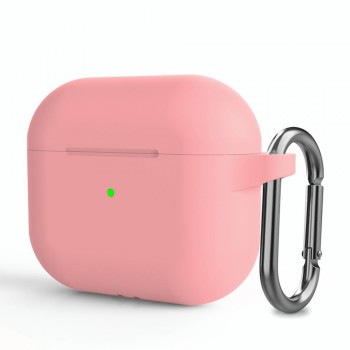 Силіконовий чохол для навушників Apple AirPods 3 ArmorStandart Hang Case з карабіном, рожевий Силіконовий чохол для навушників Apple AirPods 3 ArmorStandart Hang Case з карабіном, рожевий