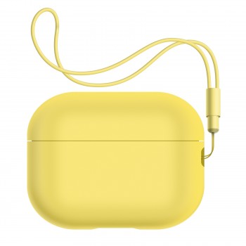 Силіконовий чохол ArmorStandart Silicone Case з ремінцем для Apple AirPods Pro 2, жовтий Силіконовий чохол ArmorStandart Silicone Case з ремінцем для Apple AirPods Pro 2, жовтий