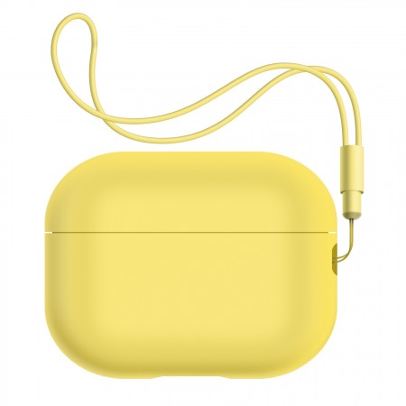 Силіконовий чохол ArmorStandart Silicone Case з ремінцем для Apple AirPods Pro 2, жовтий