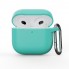 Силіконовий чохол для навушників ArmorStandart Hang Case для Apple AirPods 4, м'ятно-зелений, товщина 2 мм, з карабіном