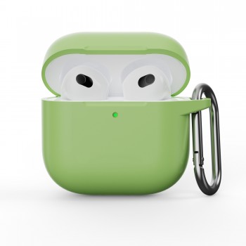 Силіконовий чохол для навушників Apple AirPods 4 ArmorStandart Hang Case з карабіном, Matcha Green (зелений) Силіконовий чохол для навушників Apple AirPods 4 ArmorStandart Hang Case з карабіном, Matcha Green (зелений)