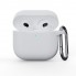 Силіконовий чохол ArmorStandart Hang Case для Apple AirPods 4 білий з карабіном