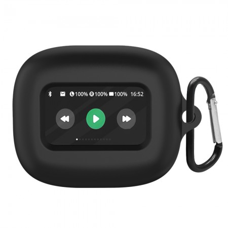 Силіконовий чохол для навушників JBL Live Flex ArmorStandart Hang Case з карабіном, чорний