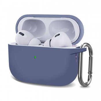 Силіконовий чохол для навушників Apple AirPods Pro 2 лавандово-сірий ArmorStandart Hang Case з карабіном Силіконовий чохол для навушників Apple AirPods Pro 2 лавандово-сірий ArmorStandart Hang Case з карабіном
