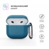 Силіконовий чохол для навушників Apple AirPods 4 озерно-синій ArmorStandart Hang Case з карабіном