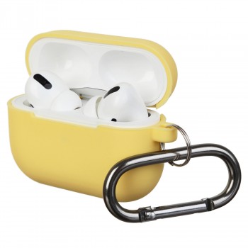Силіконовий чохол для навушників Apple AirPods Pro ArmorStandart Hang Case з карабіном, жовтий Силіконовий чохол для навушників Apple AirPods Pro ArmorStandart Hang Case з карабіном, жовтий