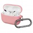 Силіконовий чохол для навушників ArmorStandart Hang Case для Apple AirPods Pro Pink з карабіном
