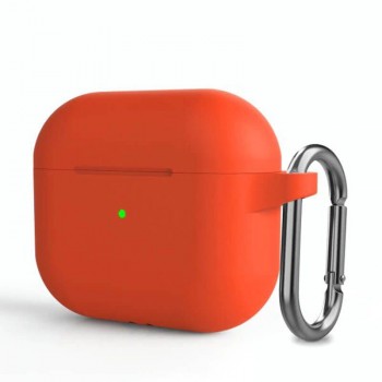 Силіконовий чохол для навушників ArmorStandart Hang Case для Apple AirPods 3 Orange з карабіном Силіконовий чохол для навушників ArmorStandart Hang Case для Apple AirPods 3 Orange з карабіном