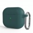 Силіконовий чохол для навушників Apple AirPods 3 темно-зелений ArmorStandart Hang Case з карабіном