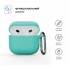 Силіконовий чохол для навушників ArmorStandart Hang Case для Apple AirPods 4, м'ятно-зелений, товщина 2 мм, з карабіном