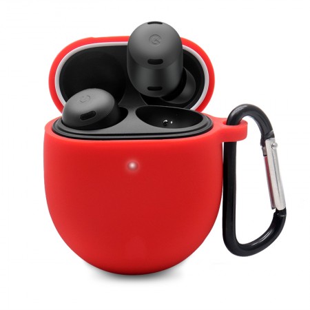 Силіконовий чохол для навушників ArmorStandart Hang Case для Google Pixel Buds Pro Red з карабіном