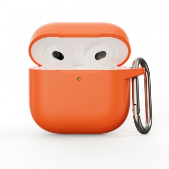 Силіконовий чохол Hang Case ArmorStandart для навушників Apple AirPods 4, помаранчевий, з карабіном Силіконовий чохол Hang Case ArmorStandart для навушників Apple AirPods 4, помаранчевий, з карабіном