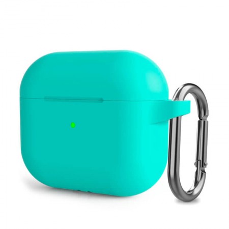Силіконовий чохол для навушників Apple AirPods 3 м'ятно-зелений ArmorStandart Hang Case з карабіном