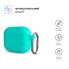 Силіконовий чохол для навушників Apple AirPods 3 м'ятно-зелений ArmorStandart Hang Case з карабіном