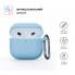Силіконовий чохол для навушників Apple AirPods 4 ArmorStandart Hang Case з карабіном, блакитний