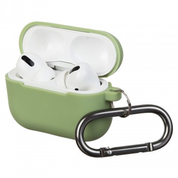 Силіконовий чохол для навушників ArmorStandart Hang Case для Apple Airpods Pro Matcha Green з карабіном Силіконовий чохол для навушників ArmorStandart Hang Case для Apple Airpods Pro Matcha Green з карабіном