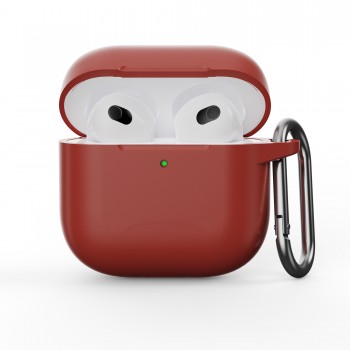 Силіконовий чохол ArmorStandart Hang Case для Apple AirPods 4 Scarlet з карабіном Силіконовий чохол ArmorStandart Hang Case для Apple AirPods 4 Scarlet з карабіном