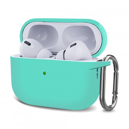 Силіконовий чохол ArmorStandart Hang Case для Apple AirPods Pro 2 м'ятний з карабіном