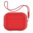 Силіконовий чохол ArmorStandart Silicone Case with straps для Apple AirPods Pro 2, червоний, з ремінцем