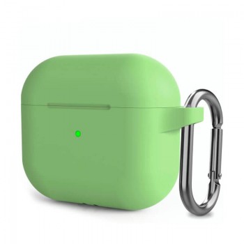Силіконовий чохол для навушників ArmorStandart Hang Case для Apple AirPods 3 Matcha Green з карабіном Силіконовий чохол для навушників ArmorStandart Hang Case для Apple AirPods 3 Matcha Green з карабіном