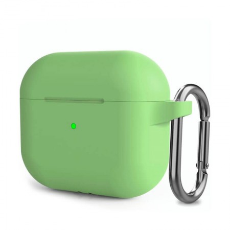 Силіконовий чохол для навушників ArmorStandart Hang Case для Apple AirPods 3 Matcha Green з карабіном
