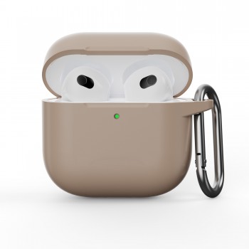 Силіконовий чохол ArmorStandart Hang Case для Apple AirPods 4 Pink Sand (пудровий) з карабіном Силіконовий чохол ArmorStandart Hang Case для Apple AirPods 4 Pink Sand (пудровий) з карабіном