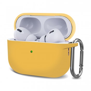 Силіконовий чохол для навушників Apple AirPods Pro 2 жовтий ArmorStandart Hang Case з карабіном Силіконовий чохол для навушників Apple AirPods Pro 2 жовтий ArmorStandart Hang Case з карабіном