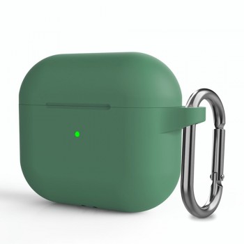Силіконовий чохол ArmorStandart Hang Case для Apple AirPods 3, зелений, з карабіном Силіконовий чохол ArmorStandart Hang Case для Apple AirPods 3, зелений, з карабіном