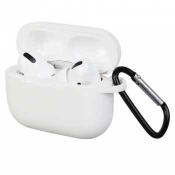 Силіконовий чохол ArmorStandart Silicone Case з карабіном для кейса AirPods Pro, білий Силіконовий чохол ArmorStandart Silicone Case з карабіном для кейса AirPods Pro, білий