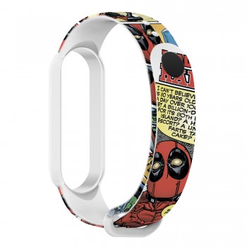 Ремешок ArmorStandart Superhero для Xiaomi Mi Band 7/6/5, DP Comix White