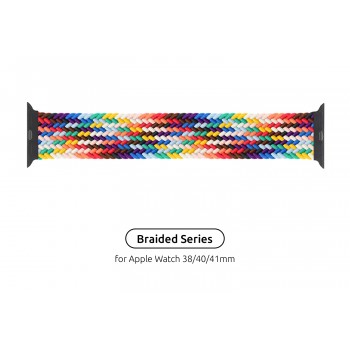 Ремінець ArmorStandart Braided Solo Loop для Apple Watch 42/41/40/38, Pride Edition, Size 2 (120 mm)