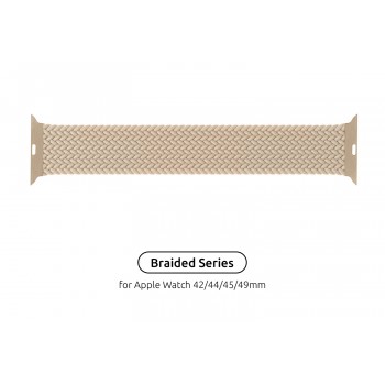 Ремінець ArmorStandart Braided Solo Loop для Apple Watch 49/46/45/44/42 Beige, розмір 6 (148 мм)