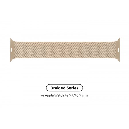 Ремінець ArmorStandart Braided Solo Loop для Apple Watch 49/46/45/44/42 Beige, розмір 6 (148 мм)