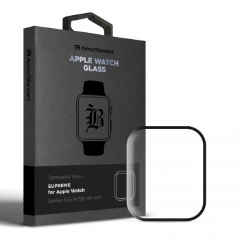 Захисне скло ArmorStandart Supreme Black Icon для Apple Watch Series 6/5/4/SE 44 mm