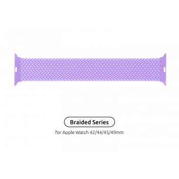 Ремінець ArmorStandart Braided Solo Loop для Apple Watch 49/46/45/44/42 Lavender Grey, розмір 10 (172 мм)