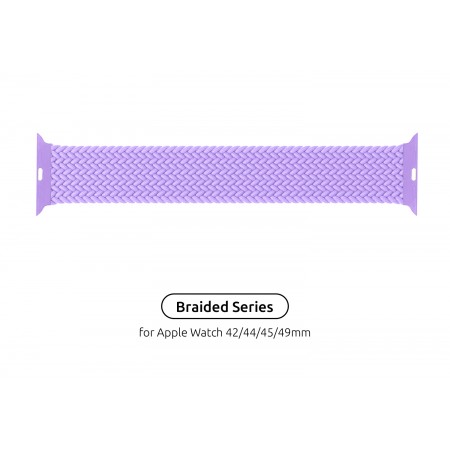 Ремінець ArmorStandart Braided Solo Loop для Apple Watch 49/46/45/44/42 Lavender Grey, розмір 10 (172 мм)