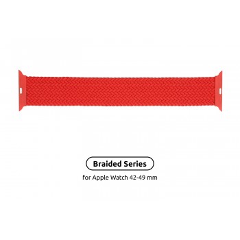 Ремінець ArmorStandart Braided Solo Loop для Apple Watch Series 1-3, Red, розмір 6 (148 мм)